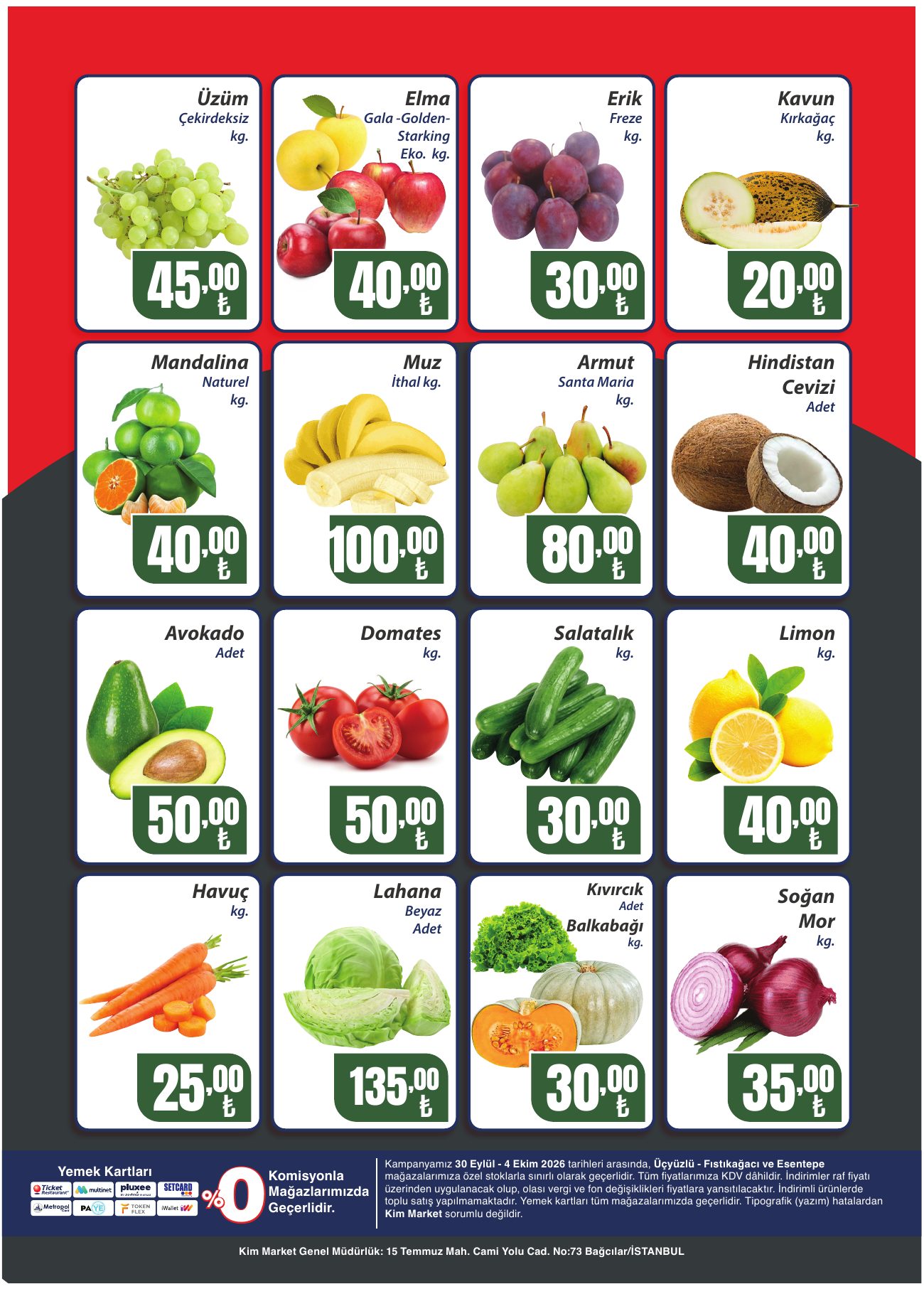 Kim Market Broşürü 30 Eylül-4 Ekim | 3 Şube Özel — sayfa 2
