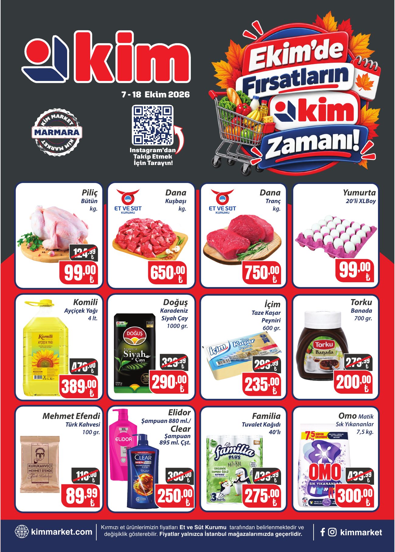 Kim Market Broşürü 7-18 Ekim | Marmara