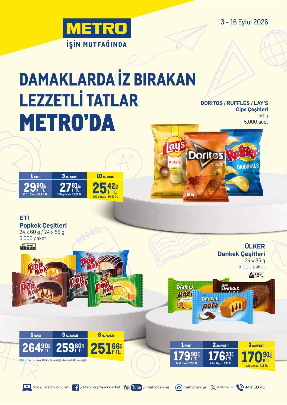 Metro Türkiye Broşürü Damaklarda İz Bırakan Lezzetli Tatlar Metro'da 3-16 Eylül