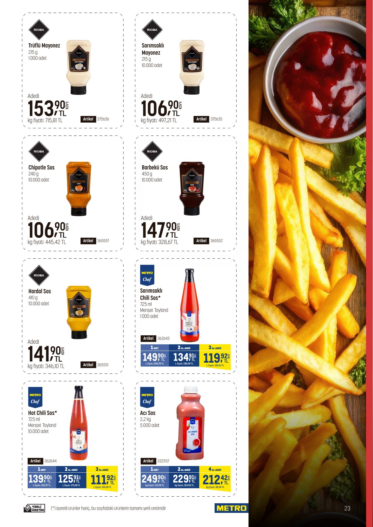 Metro Türkiye Broşürü Fast Food — sayfa 23