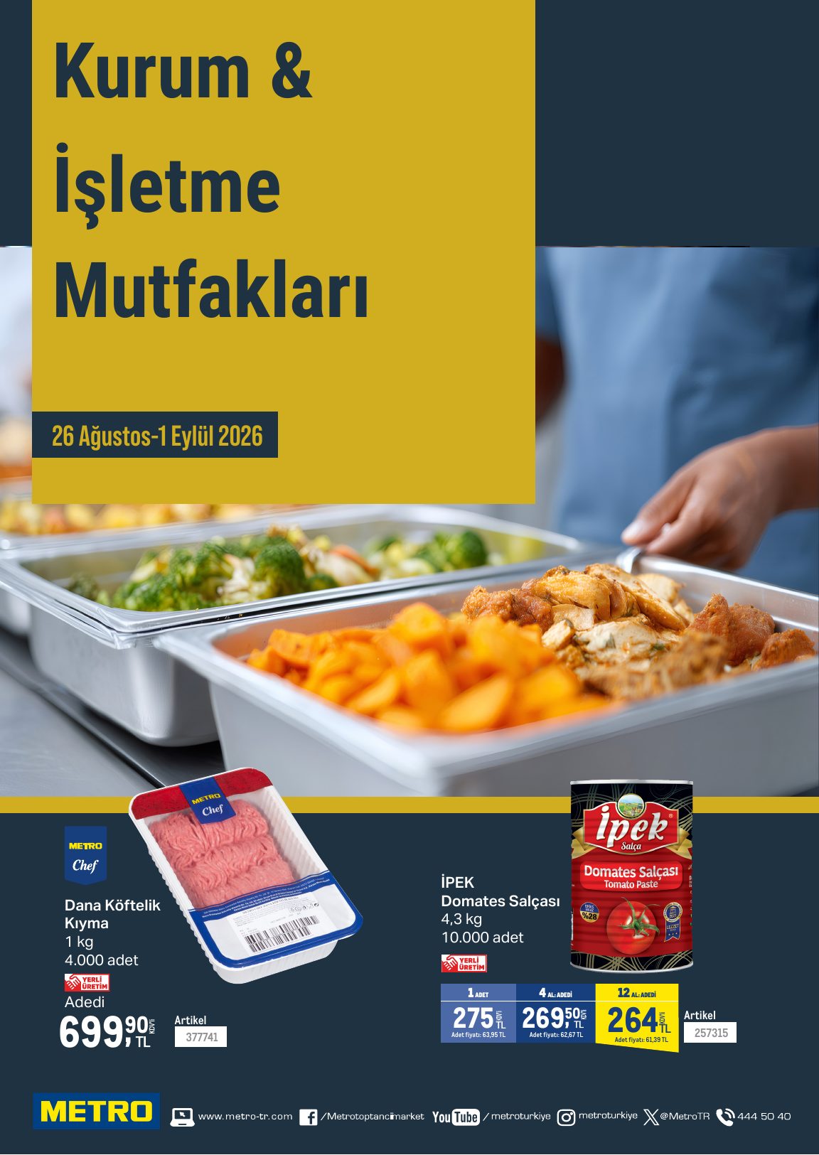 Metro Türkiye Broşürü Kurum & İşletme Mutfakları 26 Ağustos-1 Eylül