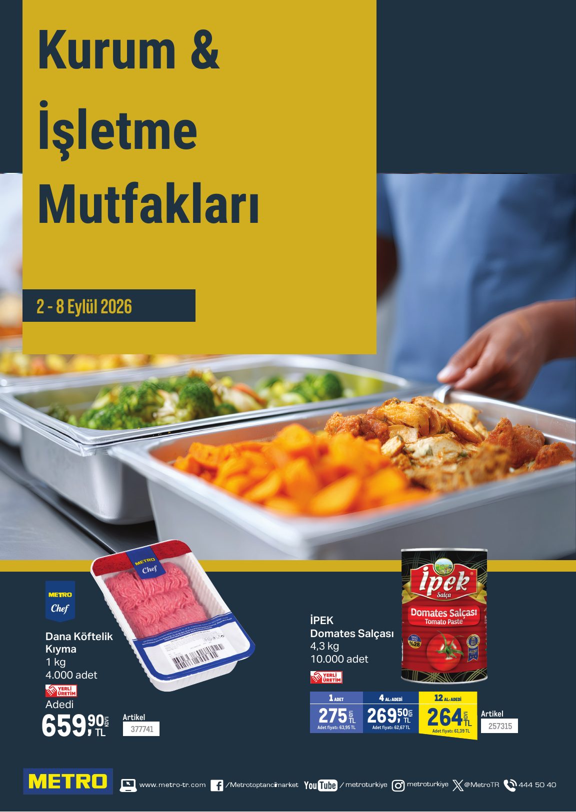 Metro Türkiye Broşürü Kurum & İşletme Mutfakları 2-8 Eylül