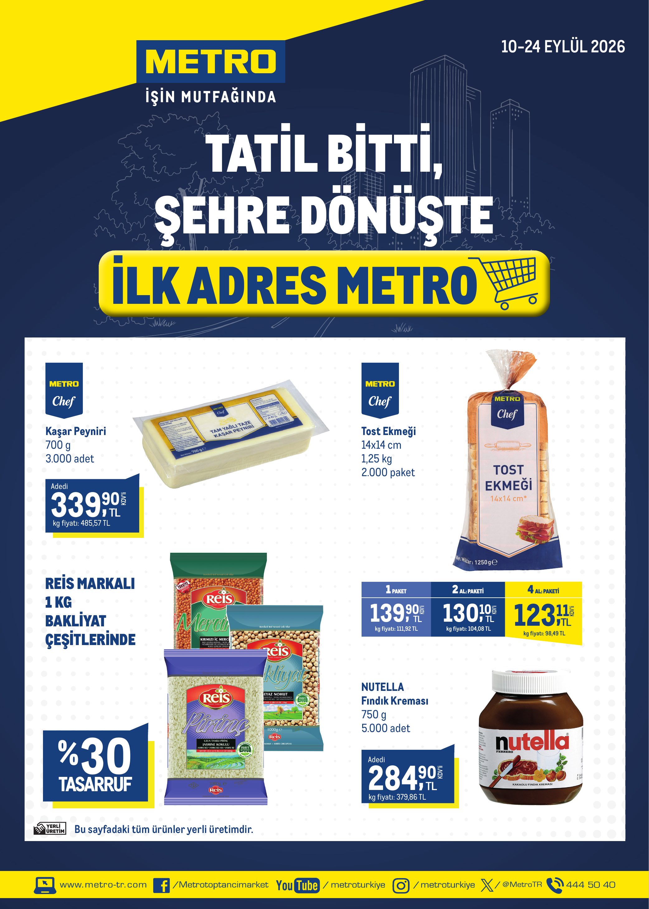 Metro Türkiye Broşürü Şehre Dönüş 2026 10-24 Eylül