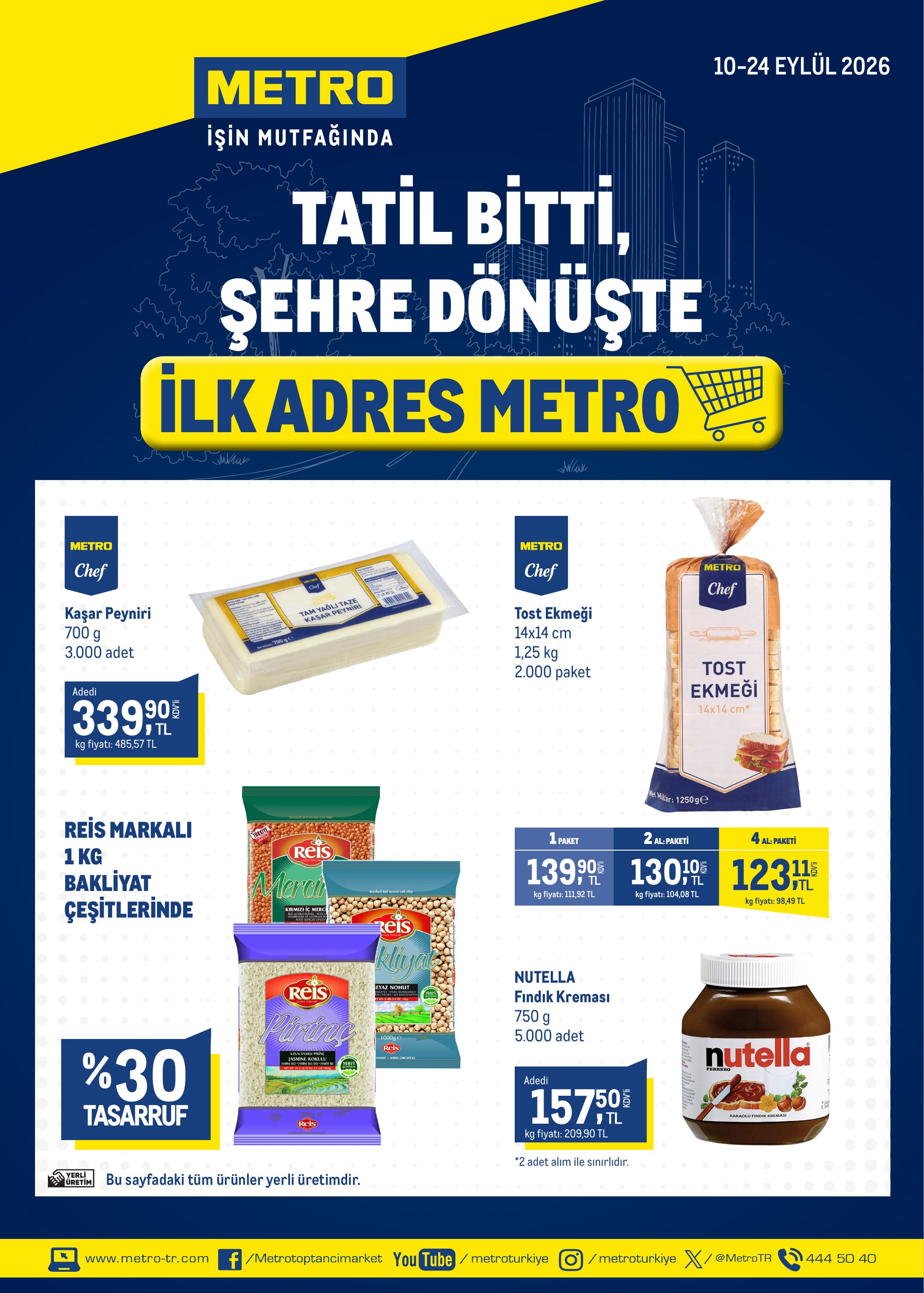 Metro Türkiye Broşürü Şehre Dönüş 2026 10-24 Eylül — sayfa 1