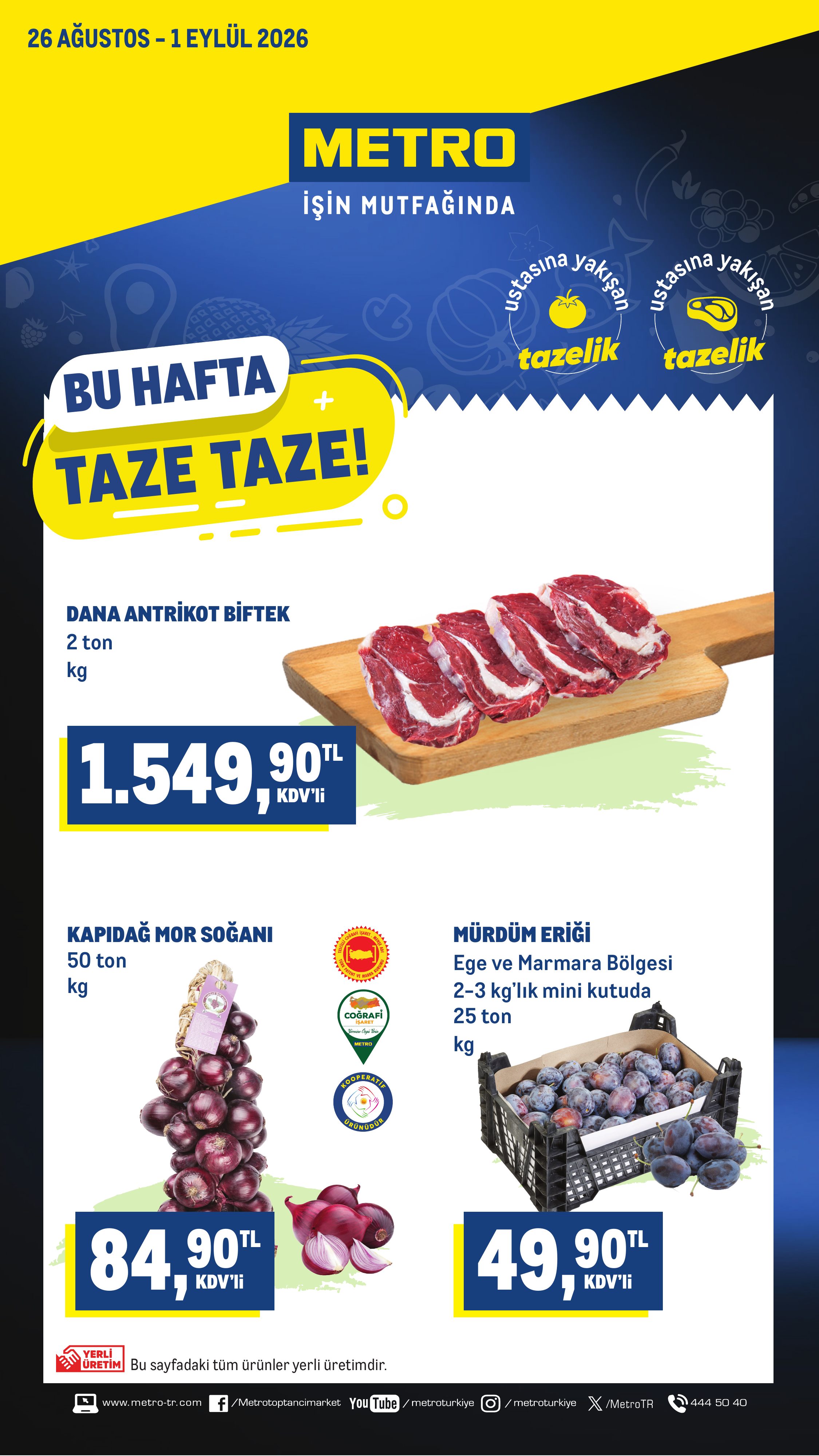 Metro Türkiye Broşürü Taze Ürünler 26 Ağustos-1 Eylül