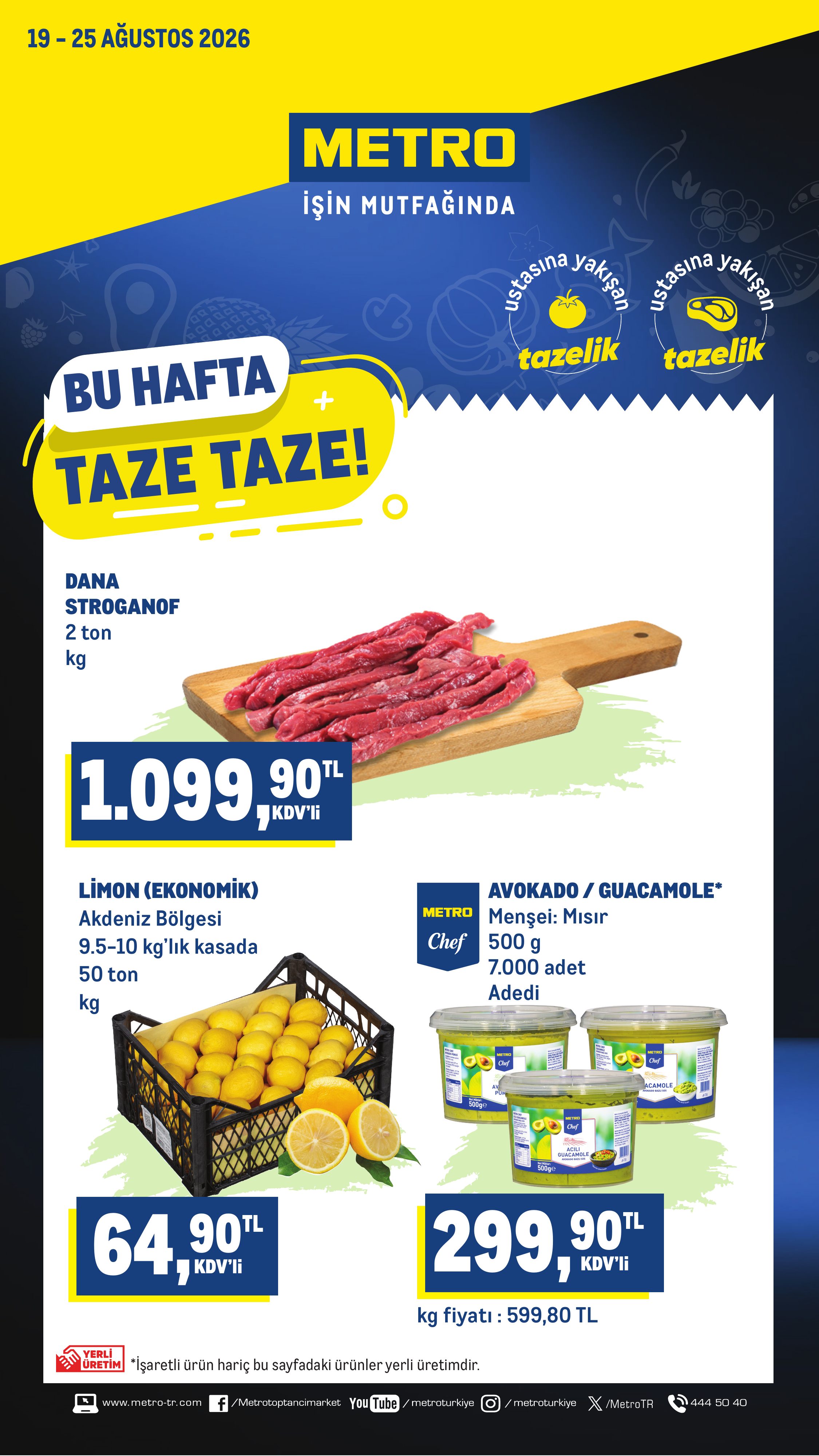Metro Türkiye Broşürü Taze Ürünler 19-25 Ağustos