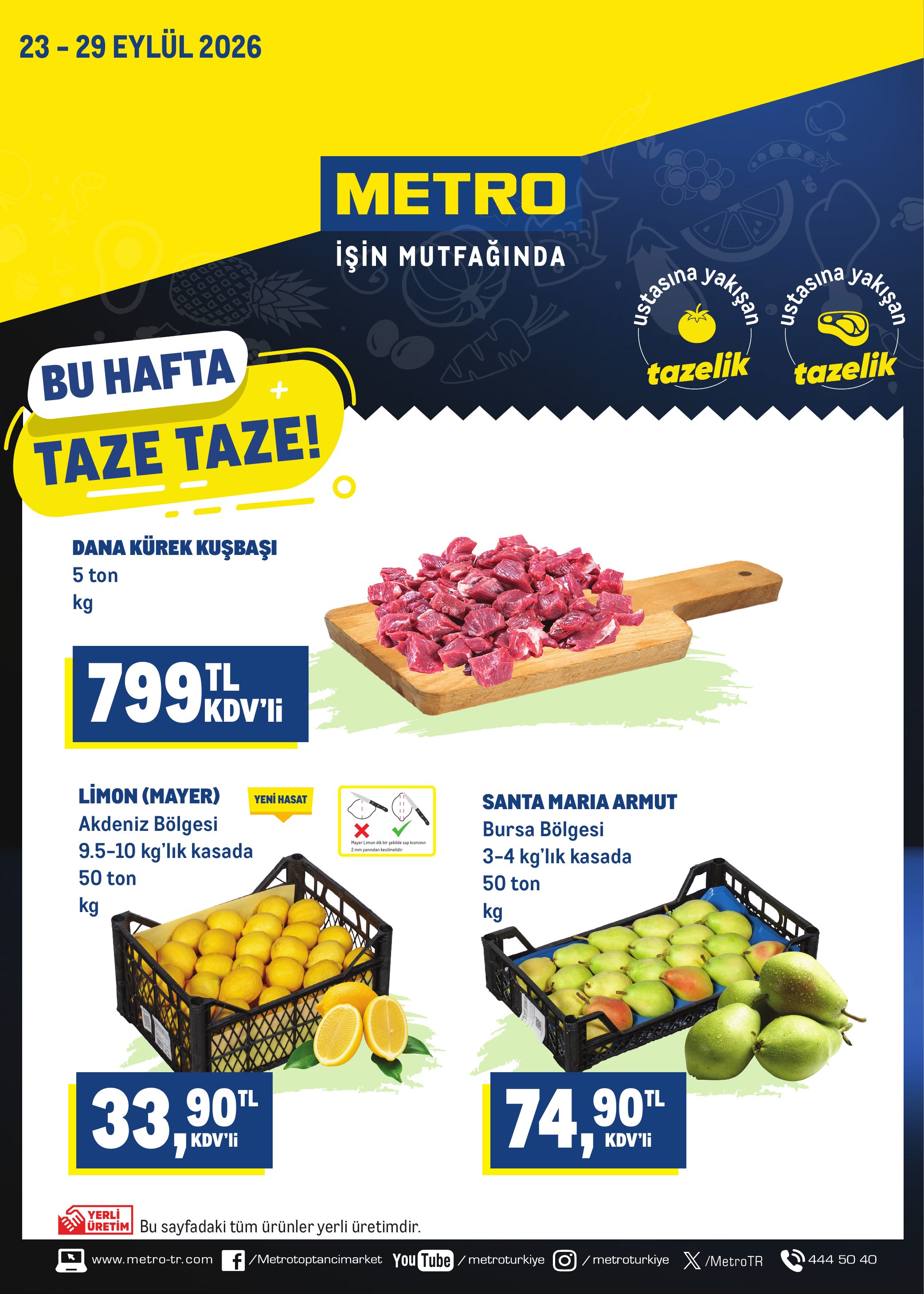 Metro Türkiye Broşürü Taze Ürünler 23-29 Eylül