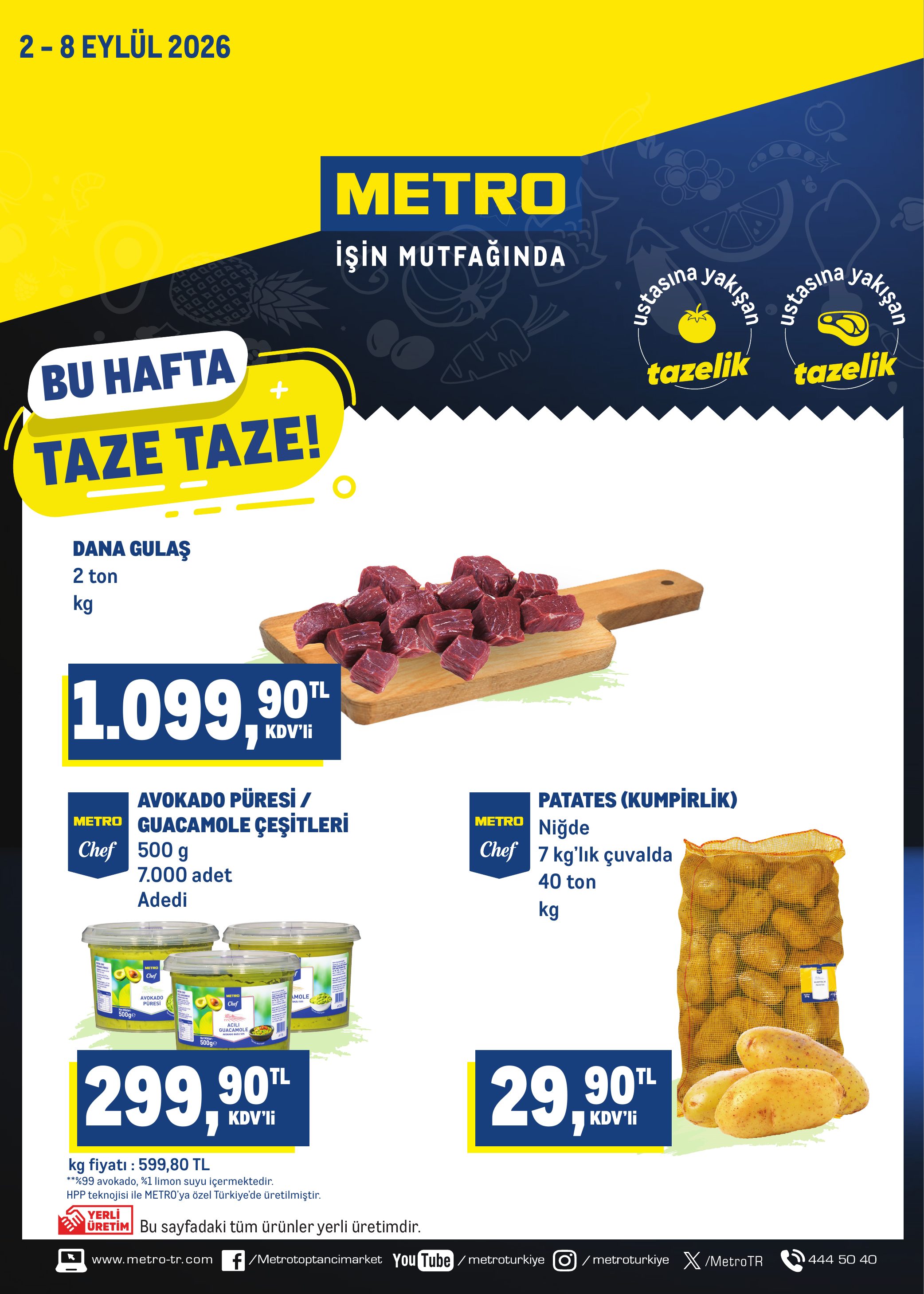 Metro Türkiye Broşürü Taze Ürünler 2-8 Eylül