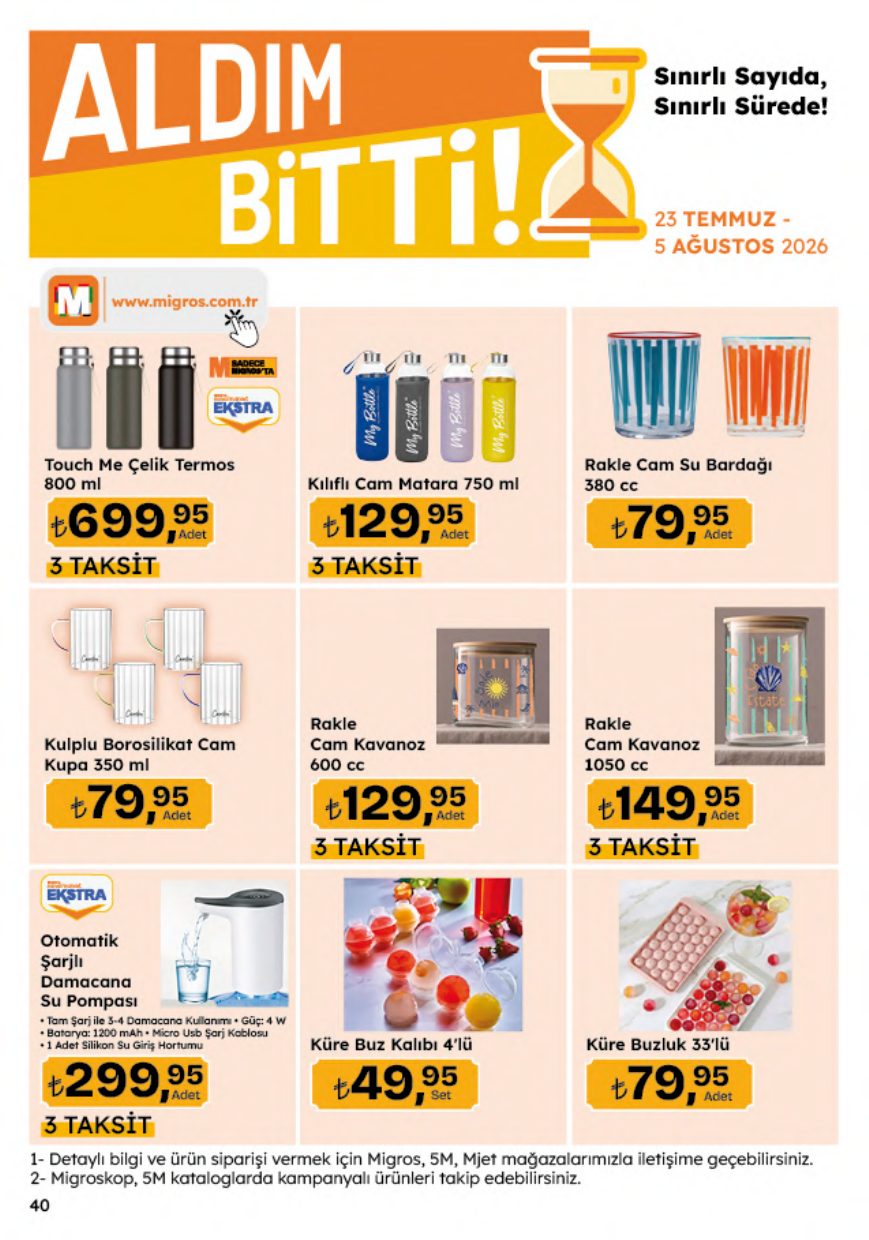 Migros Broşürü 5M Migroskop 23 Temmuz-5 Ağustos — sayfa 148