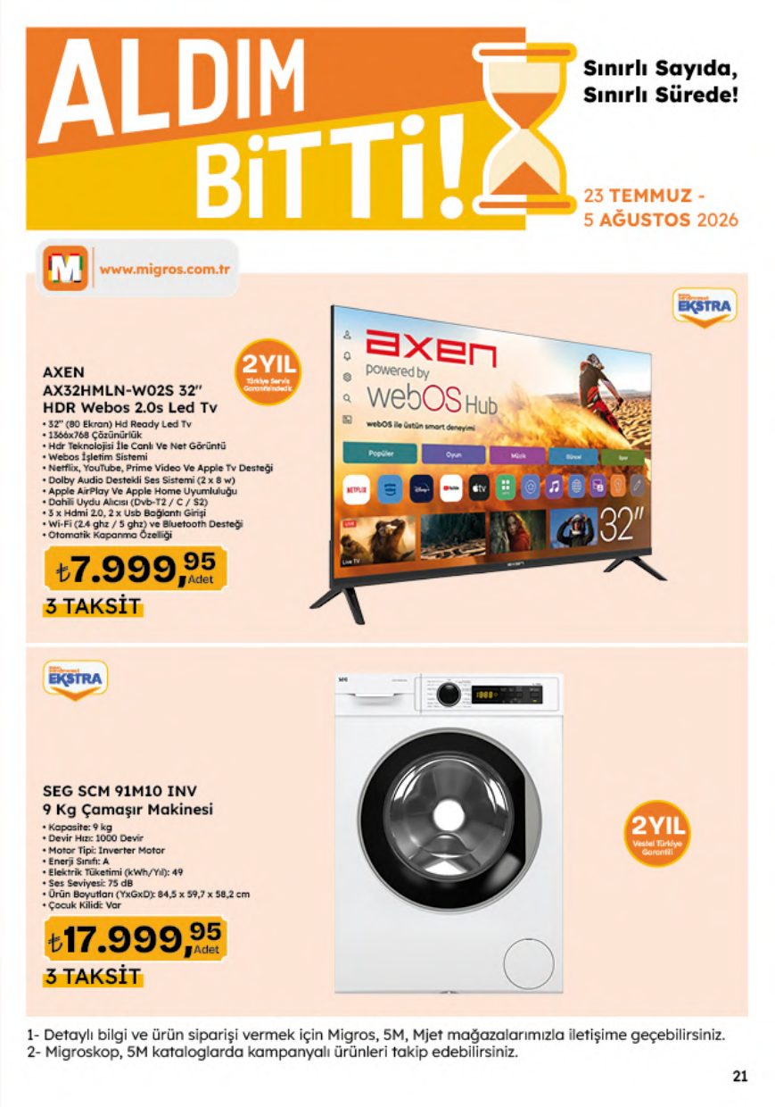 Migros Broşürü 23 Temmuz-5 Ağustos — sayfa 125