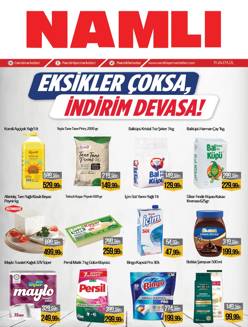 Namlı Hipermarketleri Broşürü 11-24 Eylül