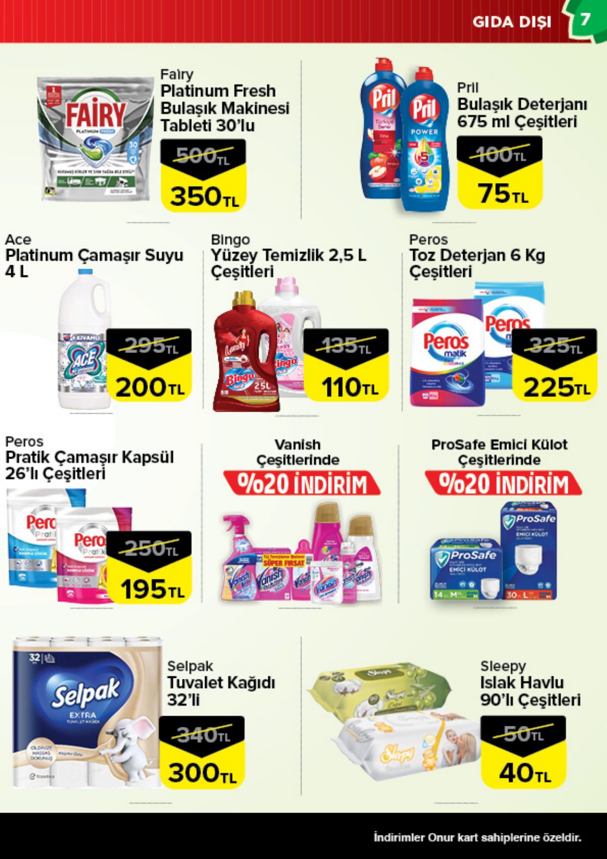 Onur Market Broşürü Bursa Yaz Fırsatları Onur'da 11-17 Ağustos — sayfa 7