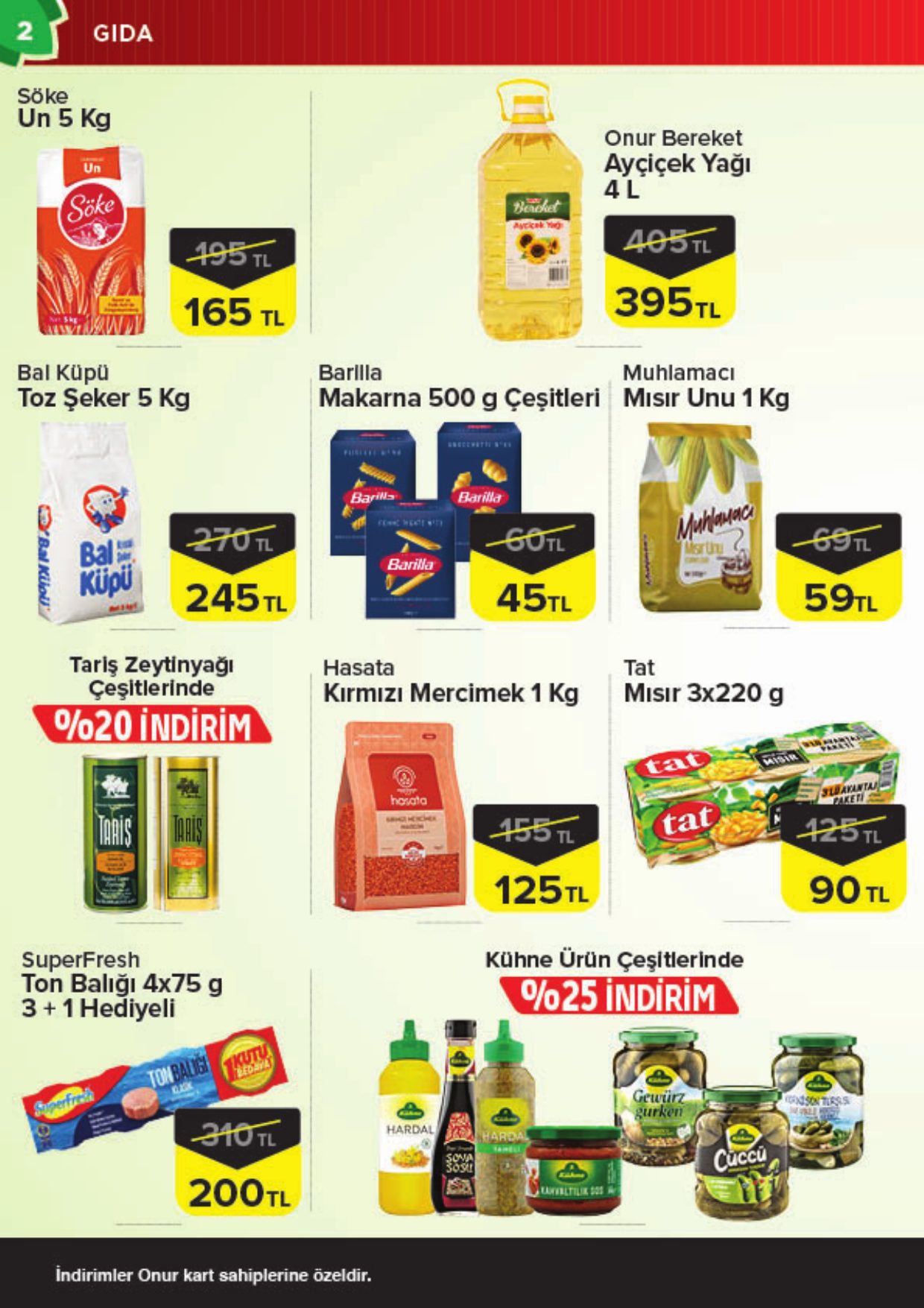 Onur Market Broşürü Bursa Eylül'de Sonbahar Fırsatları 16-28 Eylül — sayfa 2