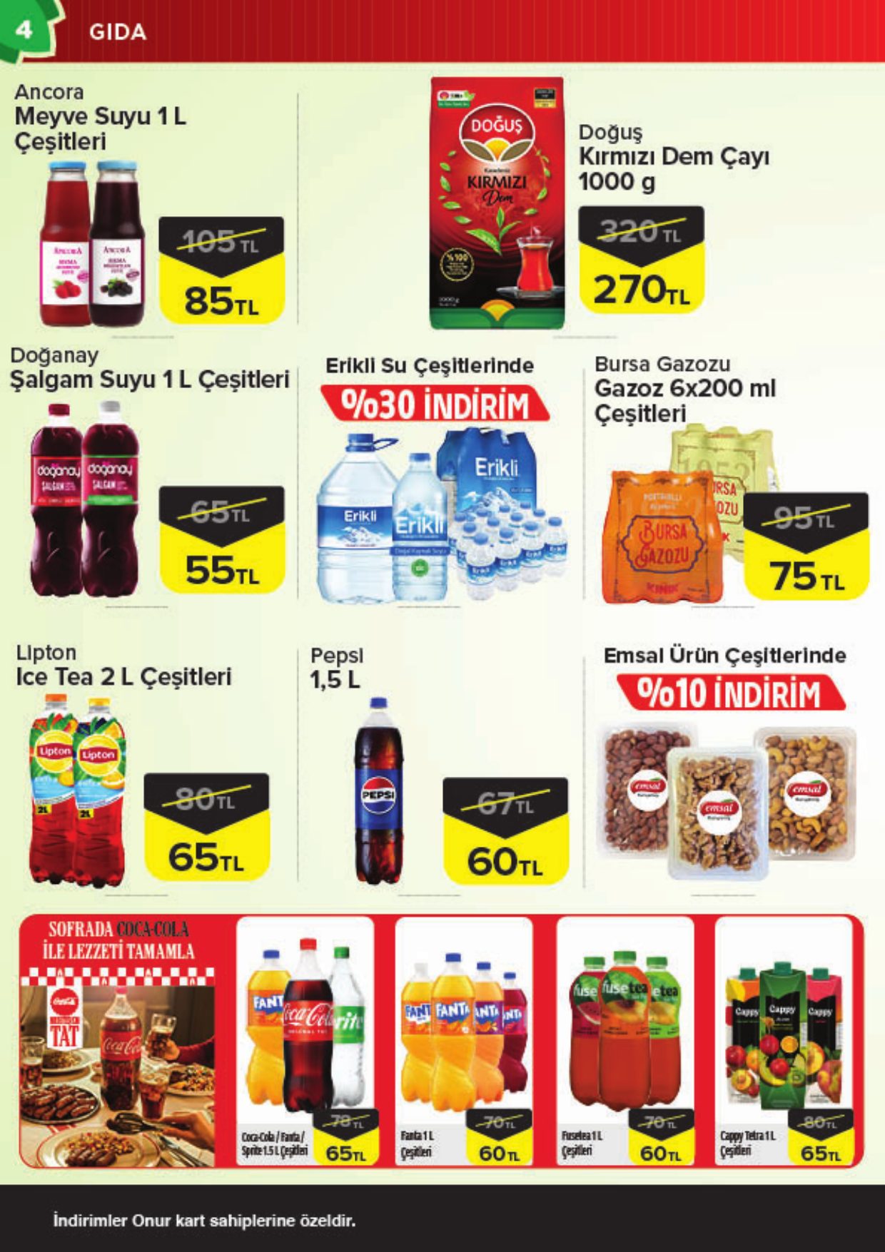 Onur Market Broşürü Bursa Eylül'de Sonbahar Fırsatları 16-28 Eylül — sayfa 4