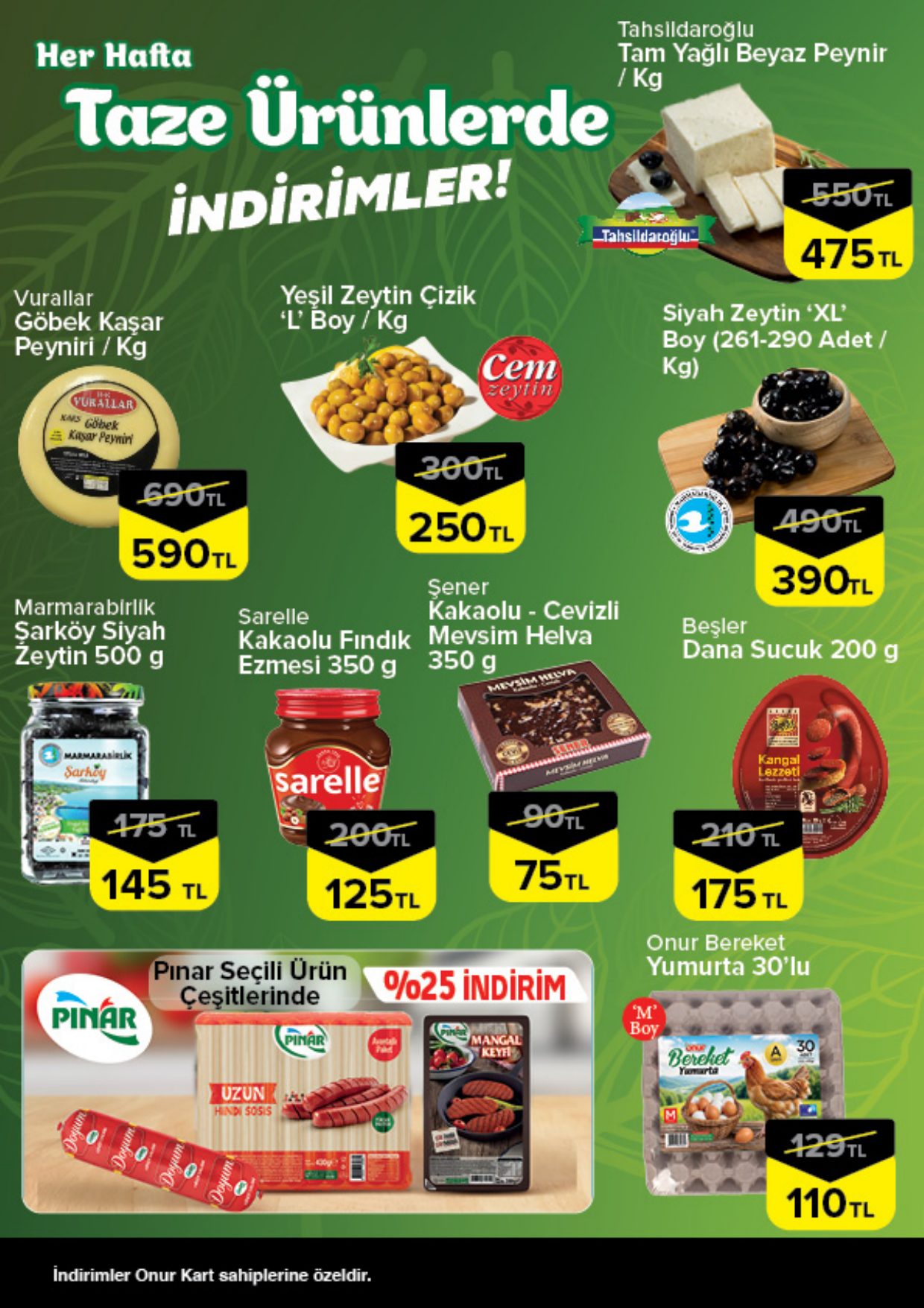 Onur Market Broşürü Bursa Taze Ürünlerde İndirimler 23-29 Temmuz — sayfa 2