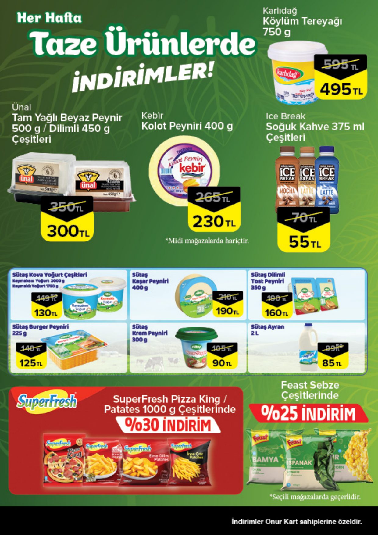 Onur Market Broşürü Bursa Taze Ürünlerde İndirimler 23-29 Temmuz — sayfa 3