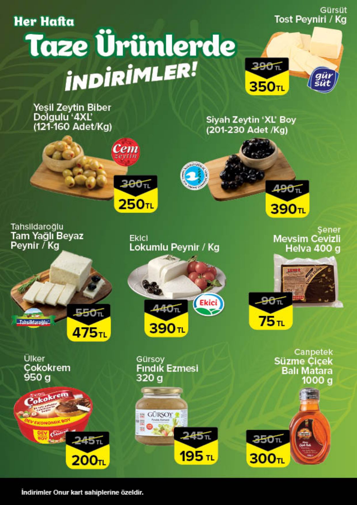 Onur Market Broşürü Bursa Taze Ürünlerde İndirimler 20-26 Ağustos — sayfa 2