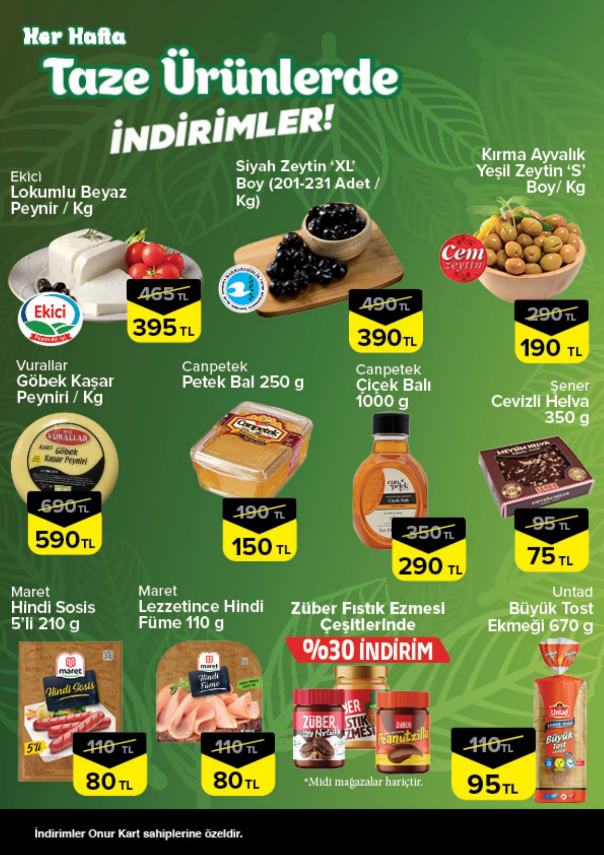 Onur Market Broşürü Bursa Taze Ürünlerde İndirimler 3-9 Eylül — sayfa 2