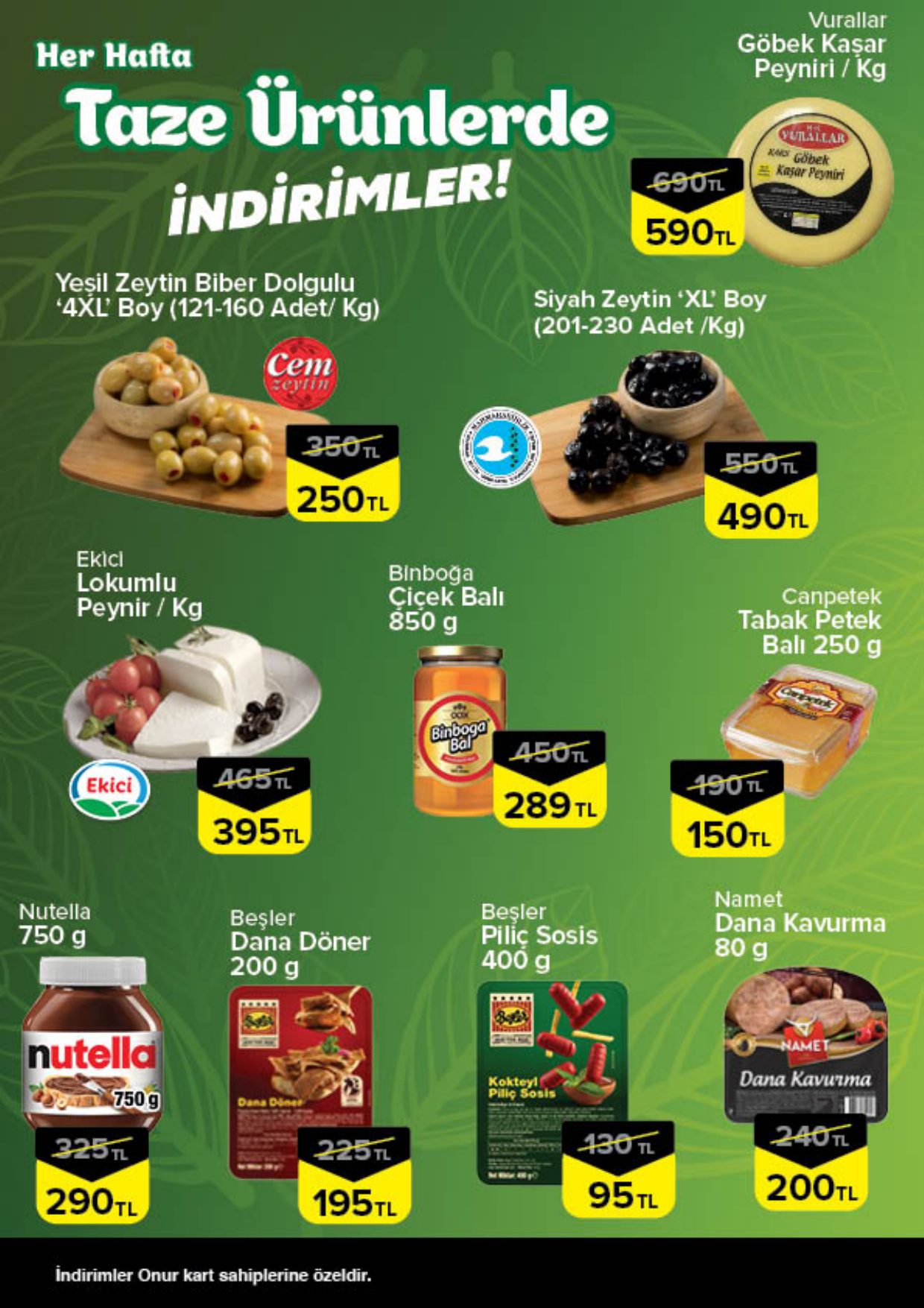 Onur Market Broşürü Bursa Taze Ürünlerde İndirimler 1-7 Ekim — sayfa 2