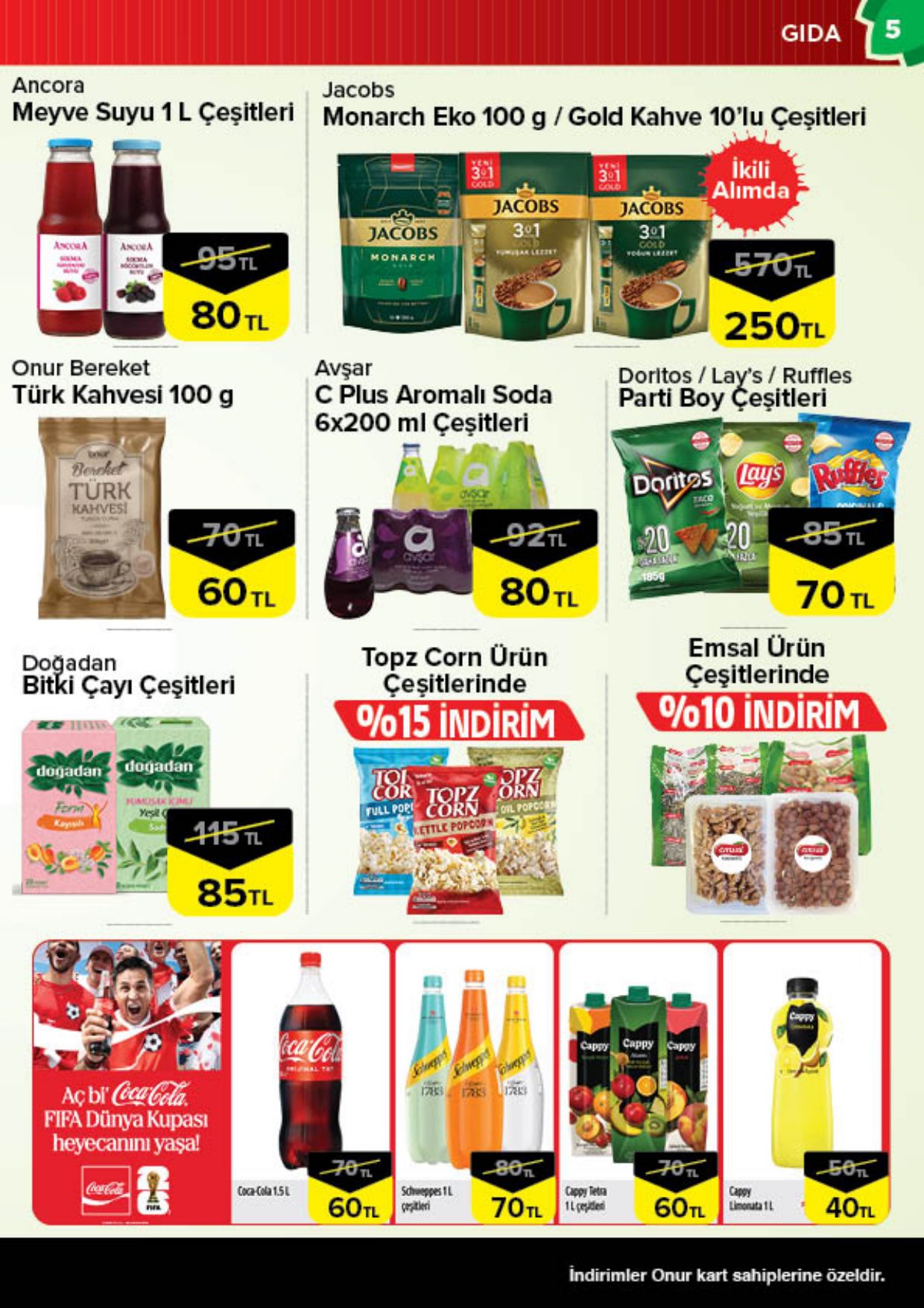 Onur Market Broşürü İstanbul Onur'da Çok Al Az Öde 14-27 Temmuz — sayfa 5