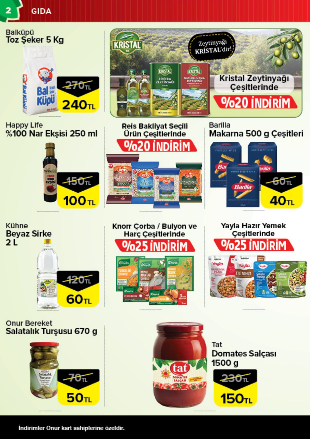 Onur Market Broşürü İstanbul Yaz Fırsatları Onur'da 11-24 Ağustos — sayfa 2