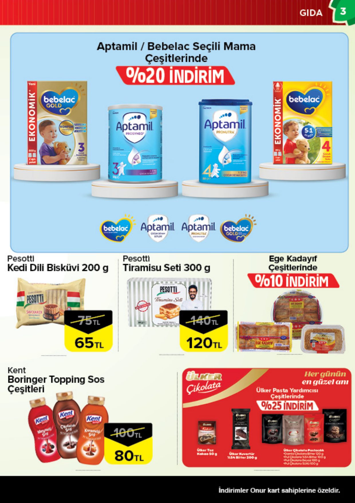 Onur Market Broşürü İstanbul Yaz Fırsatları Onur'da 11-24 Ağustos — sayfa 3