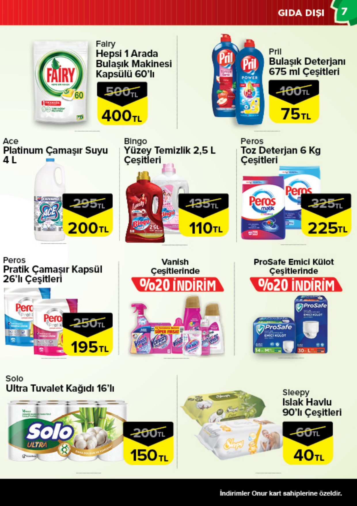 Onur Market Broşürü İstanbul Yaz Fırsatları Onur'da 11-24 Ağustos — sayfa 7