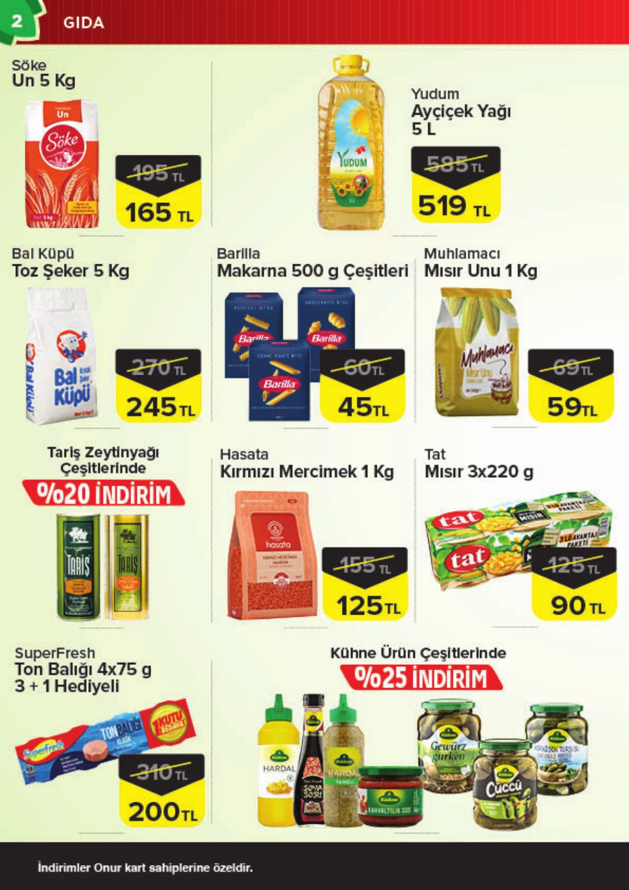 Onur Market Broşürü İstanbul Eylül'de Sonbahar Fırsatları 16-28 Eylül — sayfa 2