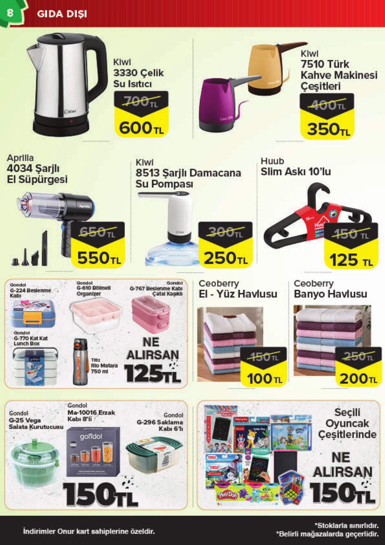 Onur Market Broşürü İstanbul Eylül'de Sonbahar Fırsatları 16-28 Eylül — sayfa 8