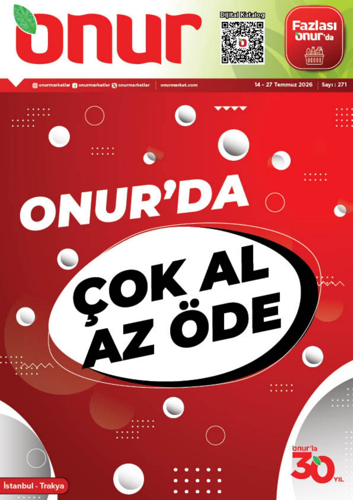Onur Market Broşürü Trakya Onur'da Çok Al Az Öde 14-27 Temmuz — sayfa 1