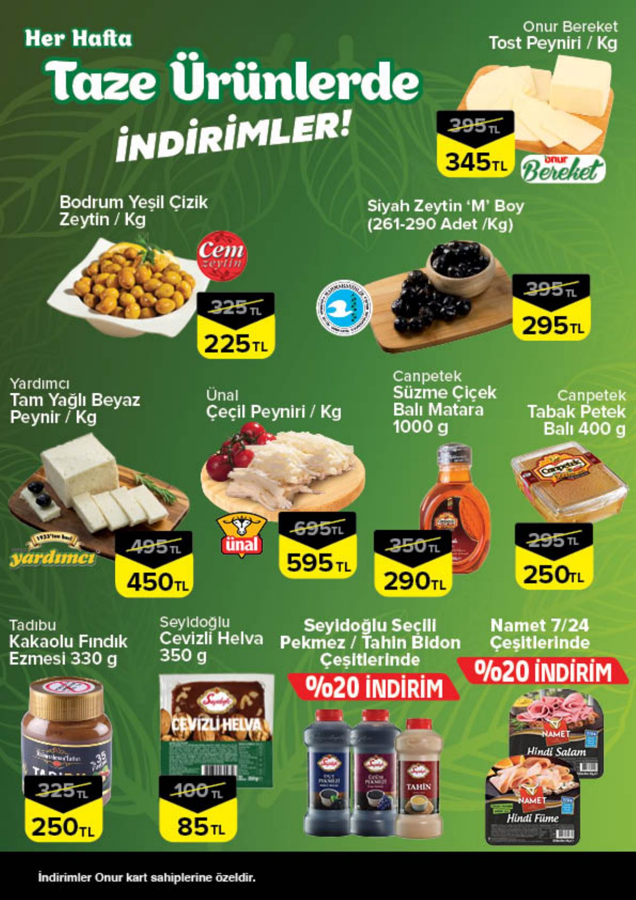 Onur Market Broşürü Trakya Taze Ürünlerde İndirimler 24-30 Eylül — sayfa 2