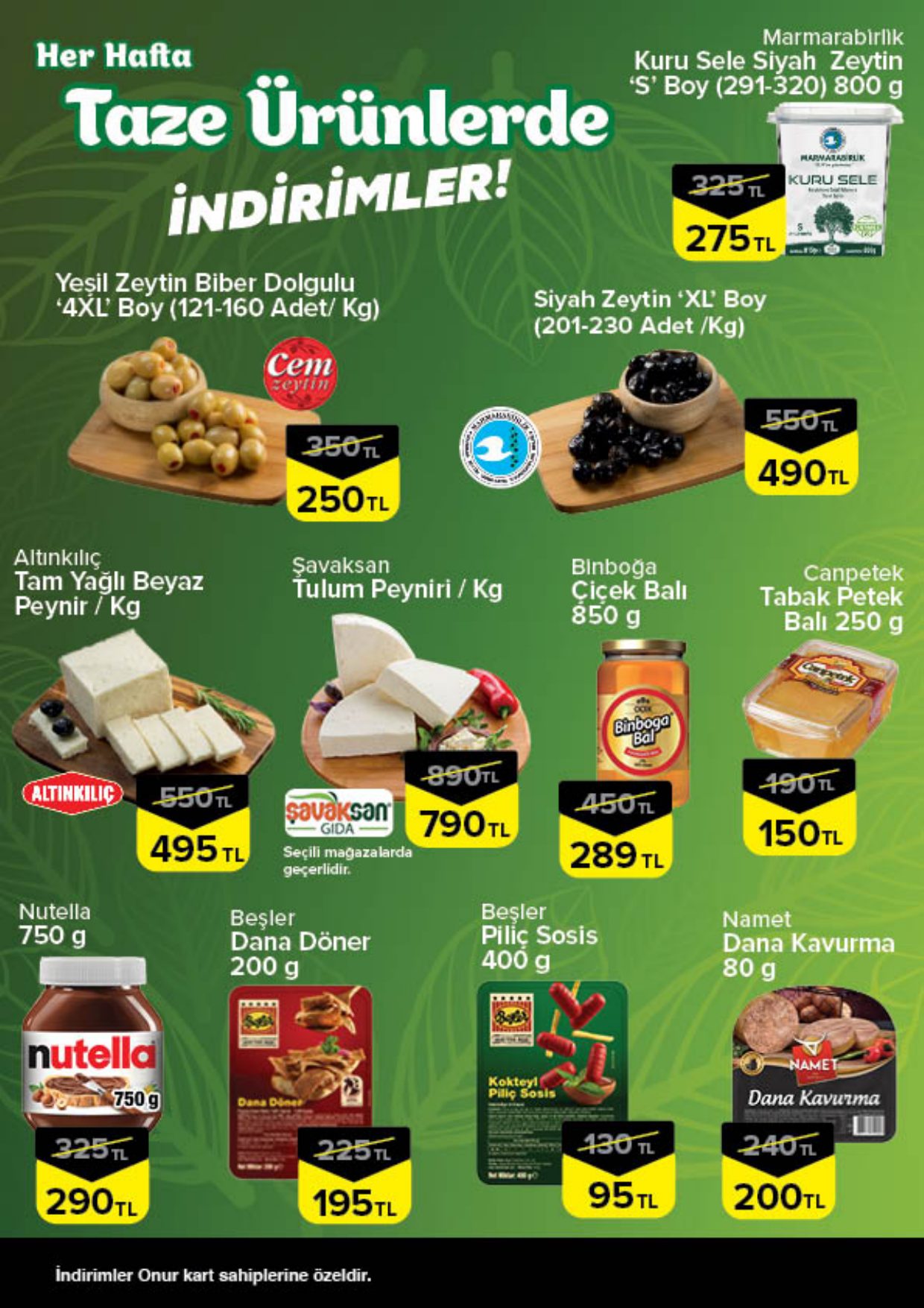 Onur Market Broşürü Trakya Taze Ürünlerde İndirimler 1-7 Ekim — sayfa 2