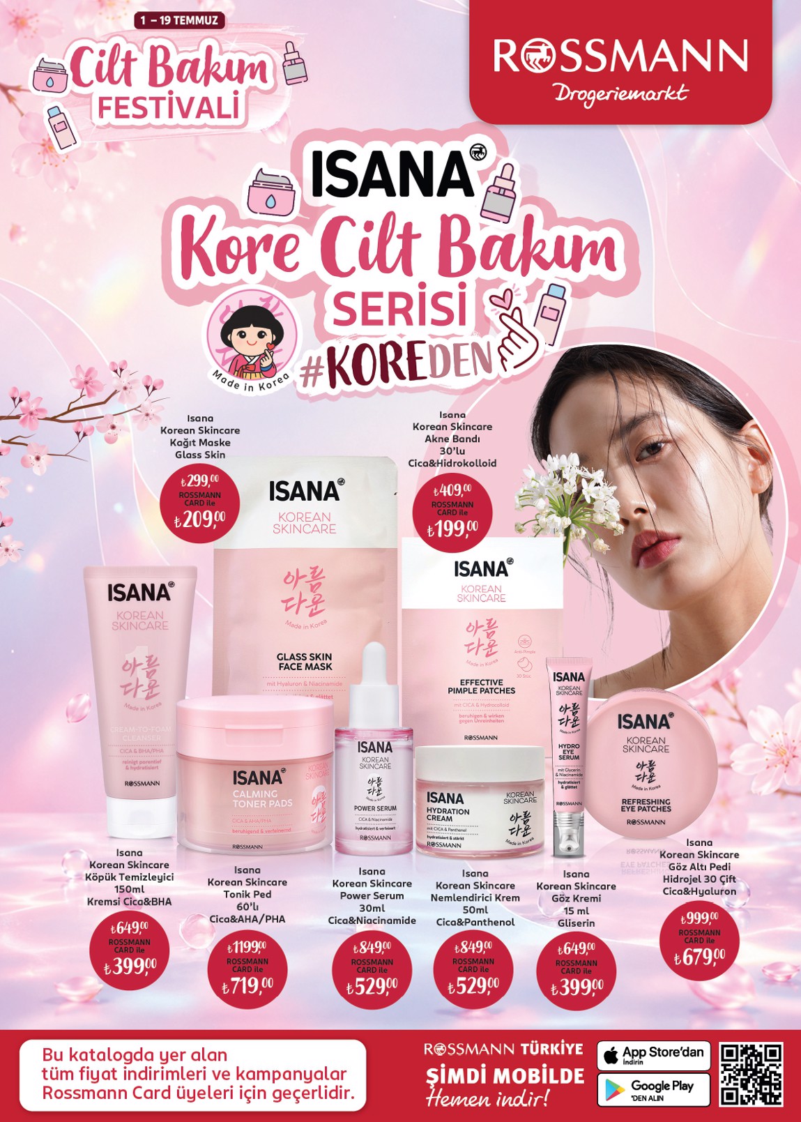 Rossmann Broşürü Temmuz Cilt Bakım Festivali — sayfa 1