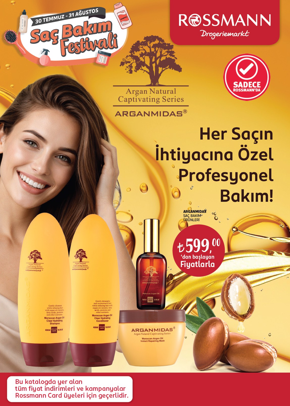 Rossmann Broşürü Ağustos Saç Bakım Festivali — sayfa 1