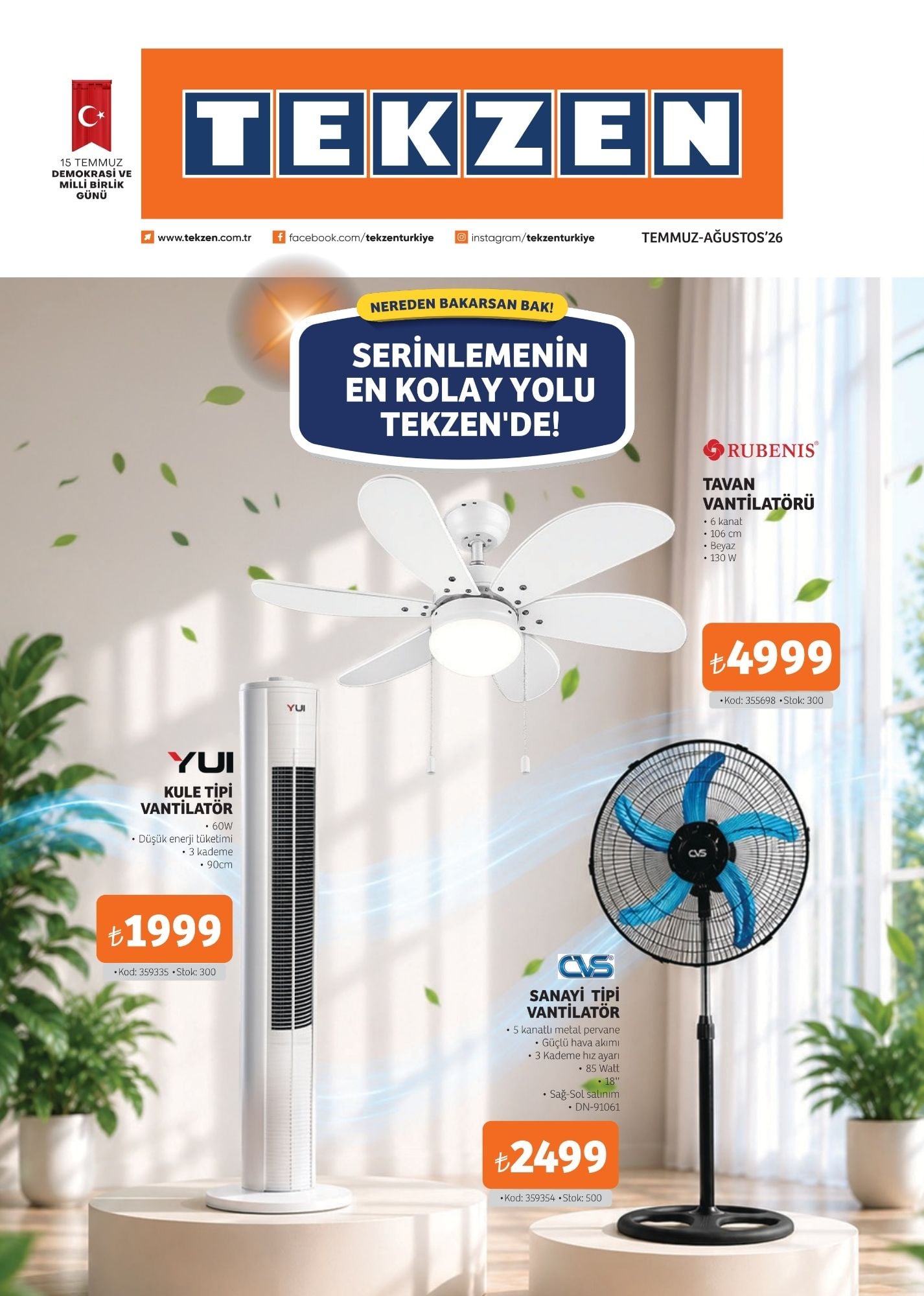 Tekzen Broşürü Temmuz-Ağustos