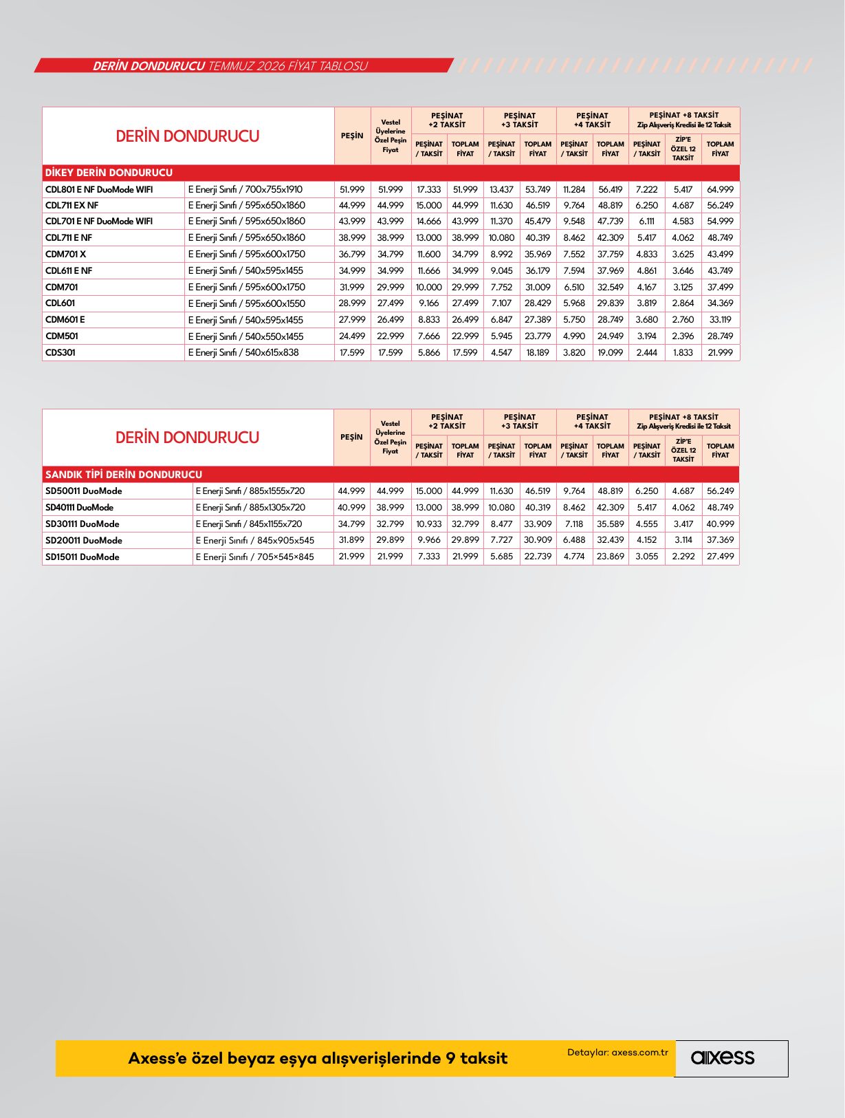 Vestel Broşürü Temmuz 2026 Beyaz Eşya — sayfa 18
