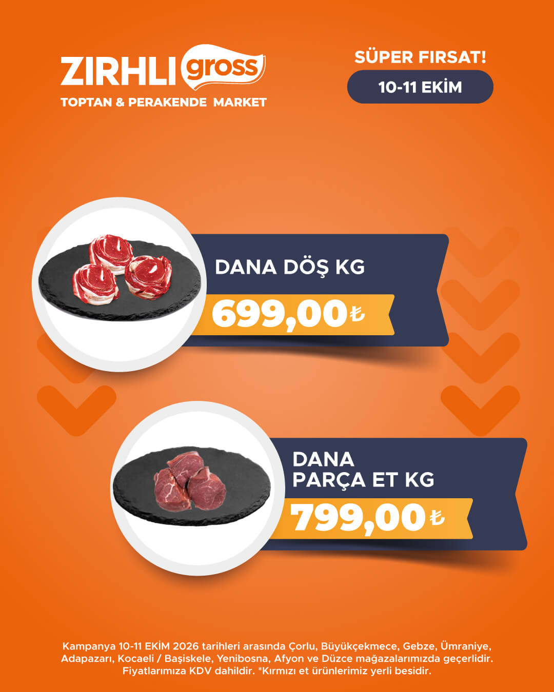 Zırhlı Toptan Market Broşürü 11 Ekim