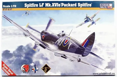 Mistercraft D182 1/72 Spitfire LF Mk. XVIe Packard Savaş Uçağı Demonte Plastik Maketi
