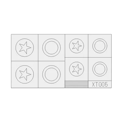 EDUARD XT005 1/35 US Stars Large Maket Detay Seti