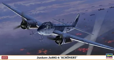 Hasegawa 01955 1/72 Ölçek Junkers JU88G-6 Schönert (Limited Edition) Savaş Uçağı Plastik Model Kiti