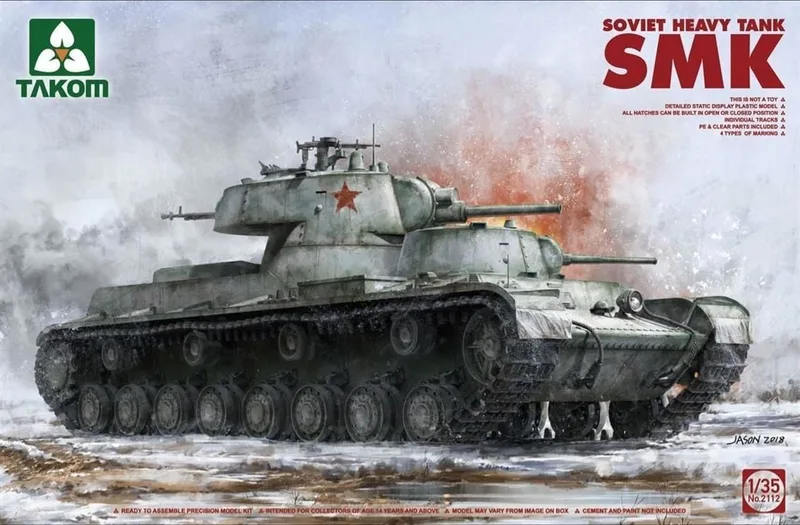 Takom 2112 1/35 Sovyet Ağır Tankı SMK Demonte Plastik Tank Maketi