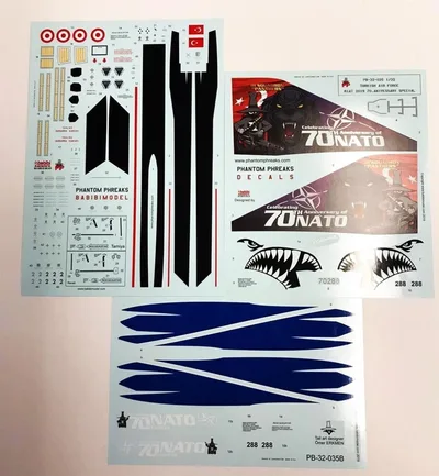 Babibi PB32035 1/32 Turaf F-4E, Nato 70.Yıl Özel Şema, Dekal Çıkartma