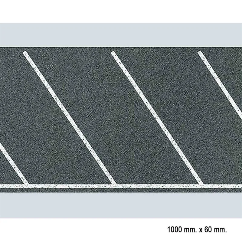 Faller 170634 1/87 Asfalt Araç Park Yeri Kaplaması, Diagonal Bölünmüş, 100 X 6 Cm.
