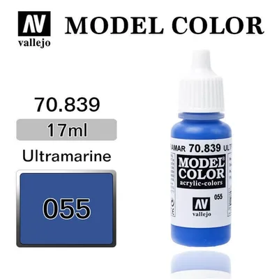 Vallejo 70839 17 ml. (55) Ultramarine-Matt, Model Color Serisi Model Boyası