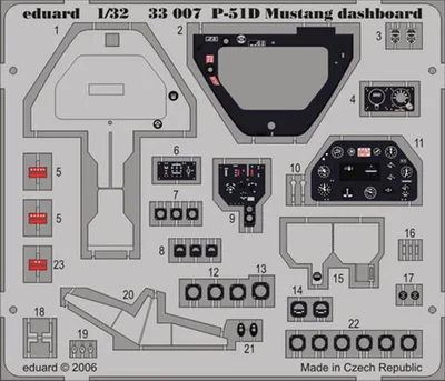 EDUARD 33007 1/32 P-51D dashboard FOR HASEGAWA Mak