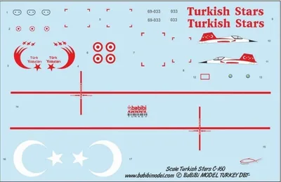 Babibi DBT01021 1/72 Transall C-160D, Türk Yıldızları, Dekal Çıkartma