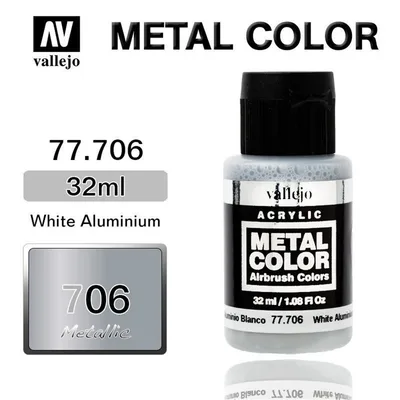 Vallejo 77706 32 ml. White Aluminium, Metal Color Serisi Model Boyası