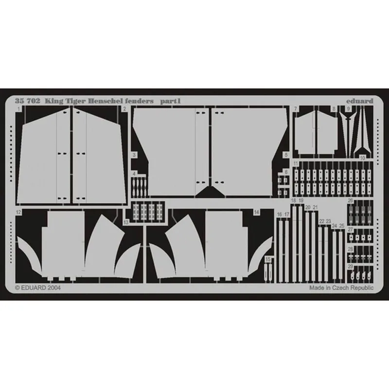 EDUARD 35702 1/35 King Tiger Henschel fenders FOR