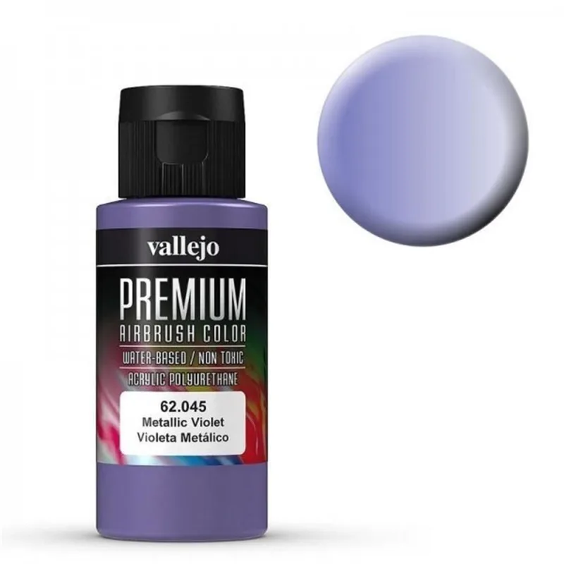 Vallejo 62045 60 ml. Metallic Violet, Pearl&Metallics, Premium RC Color Serisi Model Boyası