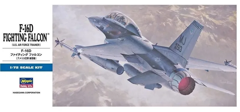 Hasegawa D15 00445 1/72 Ölçek F-16D Fighting Falcon Savaş Uçağı Plastik Model Kiti